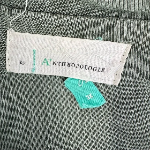 Anthropologie Plus 3X Everyday Belted Moto Jacket Light Green Lined Zip & Button - Picture 10 of 16